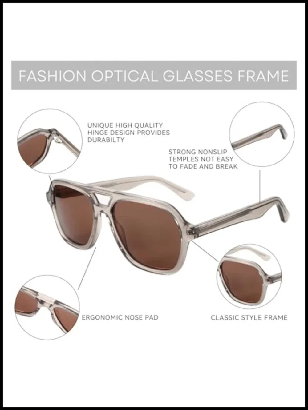 Polarized Aviator Sunglasses for Men - UV400 Protection Retro Pilot Shades